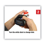 Model S 360 Two-Color Message Dater, 1.75 X 1, "received", Self-Inking, Blue/red