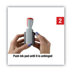 Model S 360 Two-Color Message Dater, 1.75 X 1, "received", Self-Inking, Blue/red