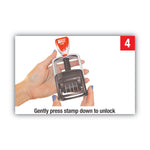 Model S 360 Two-Color Message Dater, 1.75 X 1, "received", Self-Inking, Blue/red