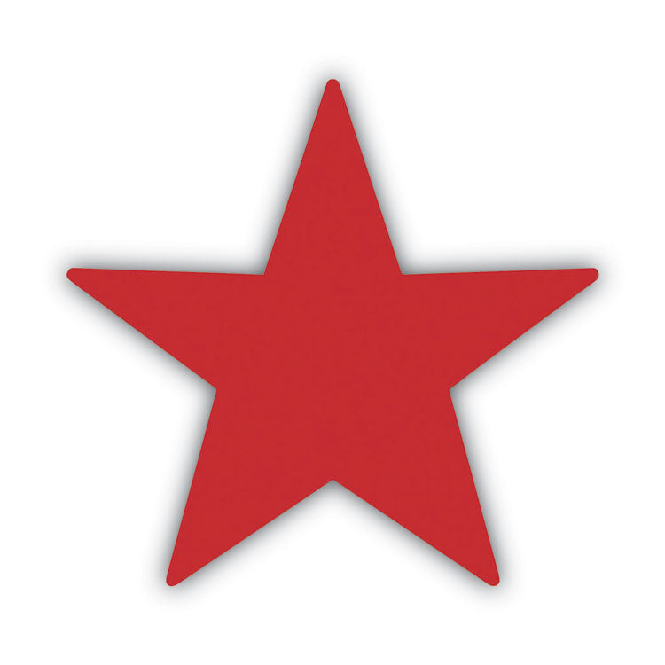 Pre-Inked Round Stamp with Microban, Star, 0.63" dia, Red