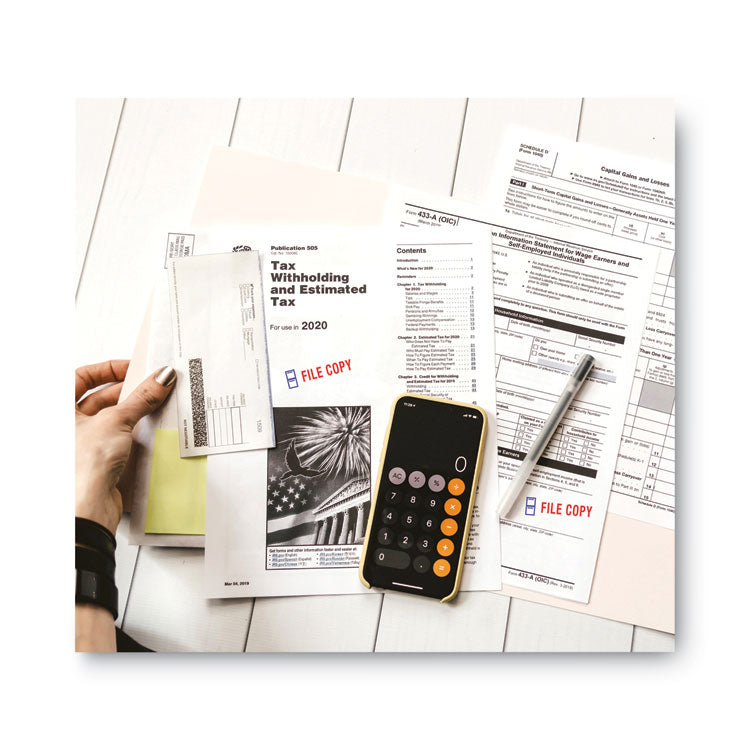 Pre-Inked Shutter Stamp, Red/Blue, FILE COPY, 1.63 x 0.5