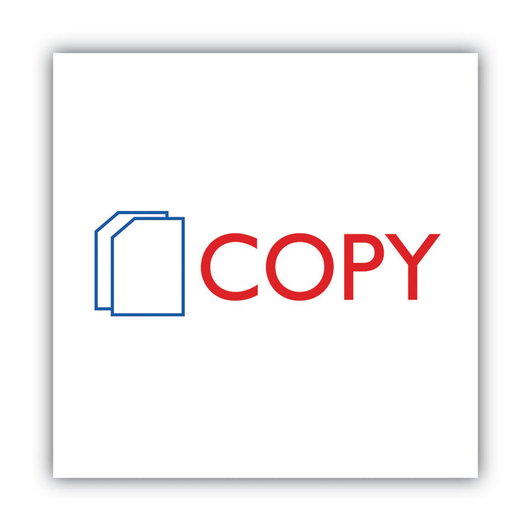 Pre-Inked Shutter Stamp, Red/Blue, COPY, 1.63 x 0.5