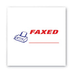 Pre-Inked Shutter Stamp, Red/Blue, FAXED, 1.63 x 0.5