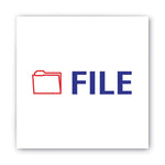 Pre-Inked Shutter Stamp, Red/Blue, FILE, 1.63 x 0.5