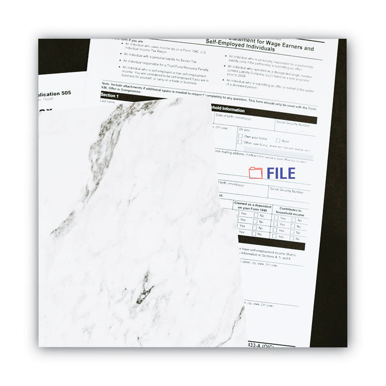 Pre-Inked Shutter Stamp, Red/Blue, FILE, 1.63 x 0.5