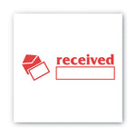 Pre-Inked Shutter Stamp, Red, RECEIVED, 1.63 x 0.5