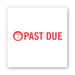 Pre-Inked Shutter Stamp, Red, PAST DUE, 1.63 x 0.5