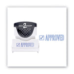 Pre-Inked Shutter Stamp, Blue, APPROVED, 1.63 x 0.5