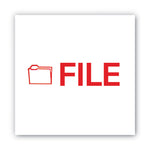 Pre-Inked Shutter Stamp, Red, FILE,.63 x 0.5