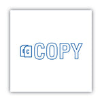 Pre-Inked Shutter Stamp, Blue, COPY, 1.63 x 0.5