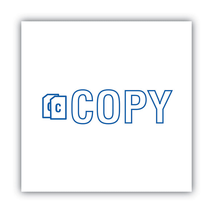 Pre-Inked Shutter Stamp, Blue, COPY, 1.63 x 0.5