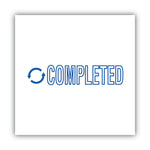Pre-Inked Shutter Stamp, Blue, COMPLETED, 1.63 x 0.5