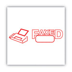 Pre-Inked Shutter Stamp, Red, FAXED, 1.63 x 0.5