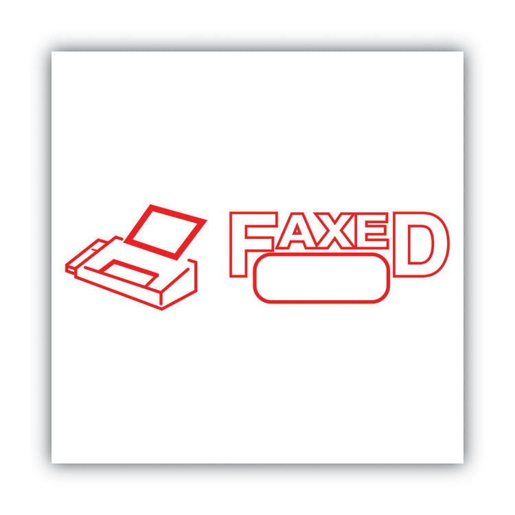 Pre-Inked Shutter Stamp, Red, FAXED, 1.63 x 0.5