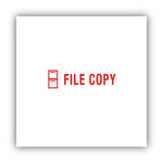 Pre-Inked Shutter Stamp, Red, FILE COPY, 1.63 x 0.5