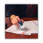 Pre-Inked Round Stamp, Check Mark, 0.63" dia, Red