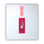 Glow-In-The-Dark Safety Sign, Fire Extinguisher, 4 X 13, Red