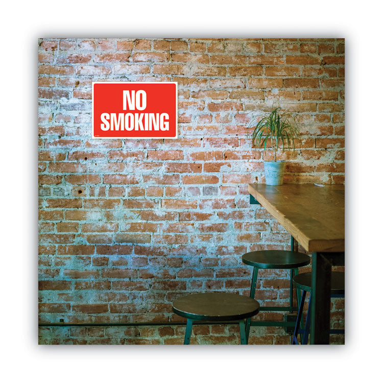 Two-Sided Signs, No Smoking/no Fumar, 8 X 12, Red