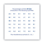 Peel-and-Stick Letters, Numbers and Symbols, 3" Tall, Black Characters, White Background, 80 Pieces