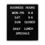 Message/Business Sign Character Kit with Letters, Numbers and Symbols, 0.75" Tall, White Characters, 258 Pieces