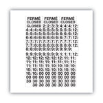 Business Hours Sign Kit, 15 X 19, Red