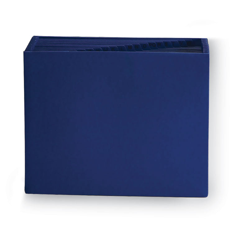 Heavy-Duty Indexed Expanding Open Top Color Files, 21 Sections, 1/21-Cut Tabs, Letter Size, Navy Blue