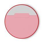 Interior File Folders, 1/3-Cut Tabs: Assorted, Letter Size, 0.75" Expansion, Pink, 100/Box