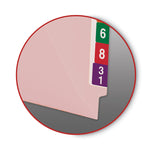 Shelf-Master Reinforced End Tab Colored Folders, Straight Tabs, Letter Size, 0.75" Expansion, Pink, 100/Box