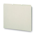 Recycled Blank Top Tab File Guides, 1/3-Cut Top Tab, Blank, 8.5 X 11, Green, 100/box