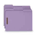 Top Tab Colored Fastener Folders, 0.75" Expansion, 2 Fasteners, Letter Size, Lavender Exterior, 50/Box