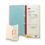 Heavyweight Manila Reinforced End Tab U-Clip Fastener Folders, 0.75" Expansion, 1 Fastener, Letter Size, Manila, 50/Box