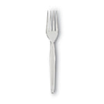 Plastic Cutlery, Heavyweight Fork, Clear, 1,000/Carton