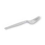 Plastic Cutlery, Heavyweight Fork, Clear, 1,000/Carton
