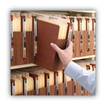 Heavy-Duty Redrope End Tab Tuff Pockets, 5.25" Expansion, Letter Size, Redrope, 10/box