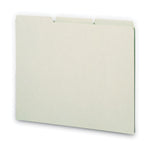 Recycled Blank Top Tab File Guides, 1/3-Cut Top Tab, Blank, 8.5 X 11, Green, 100/box