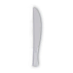 Plastic Cutlery, Heavy Mediumweight Knife, White, 1,000/Carton