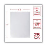 Design View Poly Presentation Covers for Binding Systems, Clear Lined, 11 x 8.5, Unpunched, 25/Pack