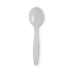 Plastic Cutlery, Heavyweight Soup Spoon, White, 100/Box