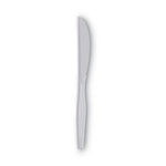 Plastic Cutlery, Heavy Mediumweight Knife, White, 1,000/Carton