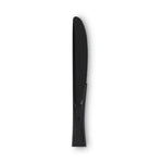 Individually Wrapped Heavyweight Knives, Plastic, Black, 1,000/Carton