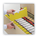 Colored File Jackets With Reinforced Double-Ply Tab, Straight Tab, Letter Size, Yellow, 50/box