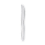 Plastic Cutlery, Heavyweight Knife, White, 100/Box