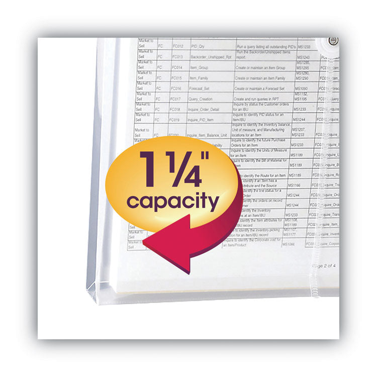 Poly String and Button Interoffice Envelopes, Open-Side (Horizontal), 9.75 x 11.63, Clear, 5/Pack