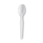 Plastic Cutlery, Heavyweight Spoon, White, 100/Box