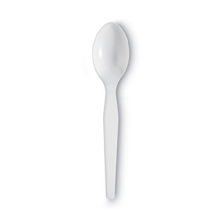 Plastic Cutlery, Heavyweight Spoon, White, 100/Box