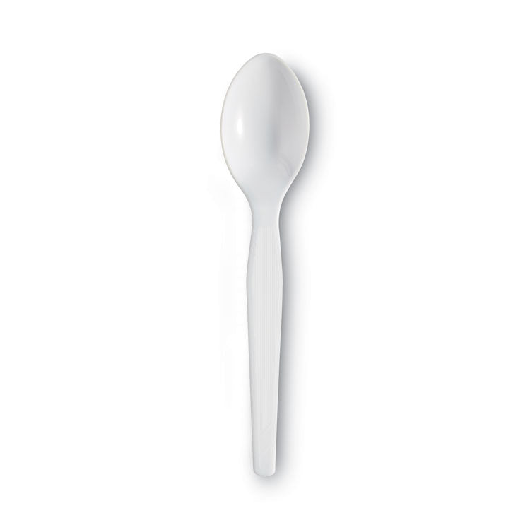 Plastic Cutlery, Heavyweight Spoon, White, 100/Box, 10 Boxes/Carton