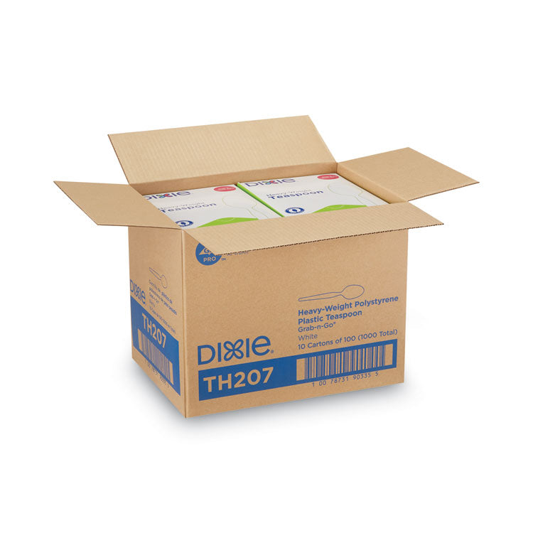 Plastic Cutlery, Heavyweight Spoon, White, 100/Box, 10 Boxes/Carton