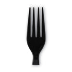 Individually Wrapped Heavyweight Forks, Plastic, Black, 1,000/Carton