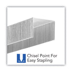 Optima High-Capacity Staples, 0.38" Leg, 0.5" Crown, Steel, 125/Strip, 20 Strips/Box