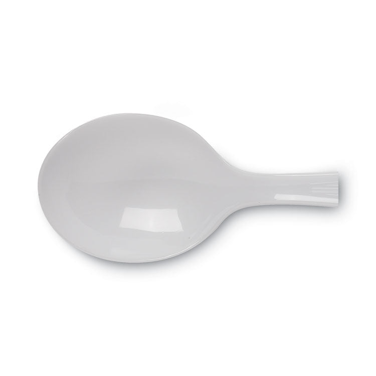 Plastic Cutlery, Heavyweight Soup Spoon, White, 100/Box